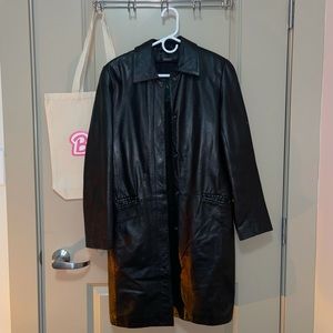 Danier Long Leather Coat